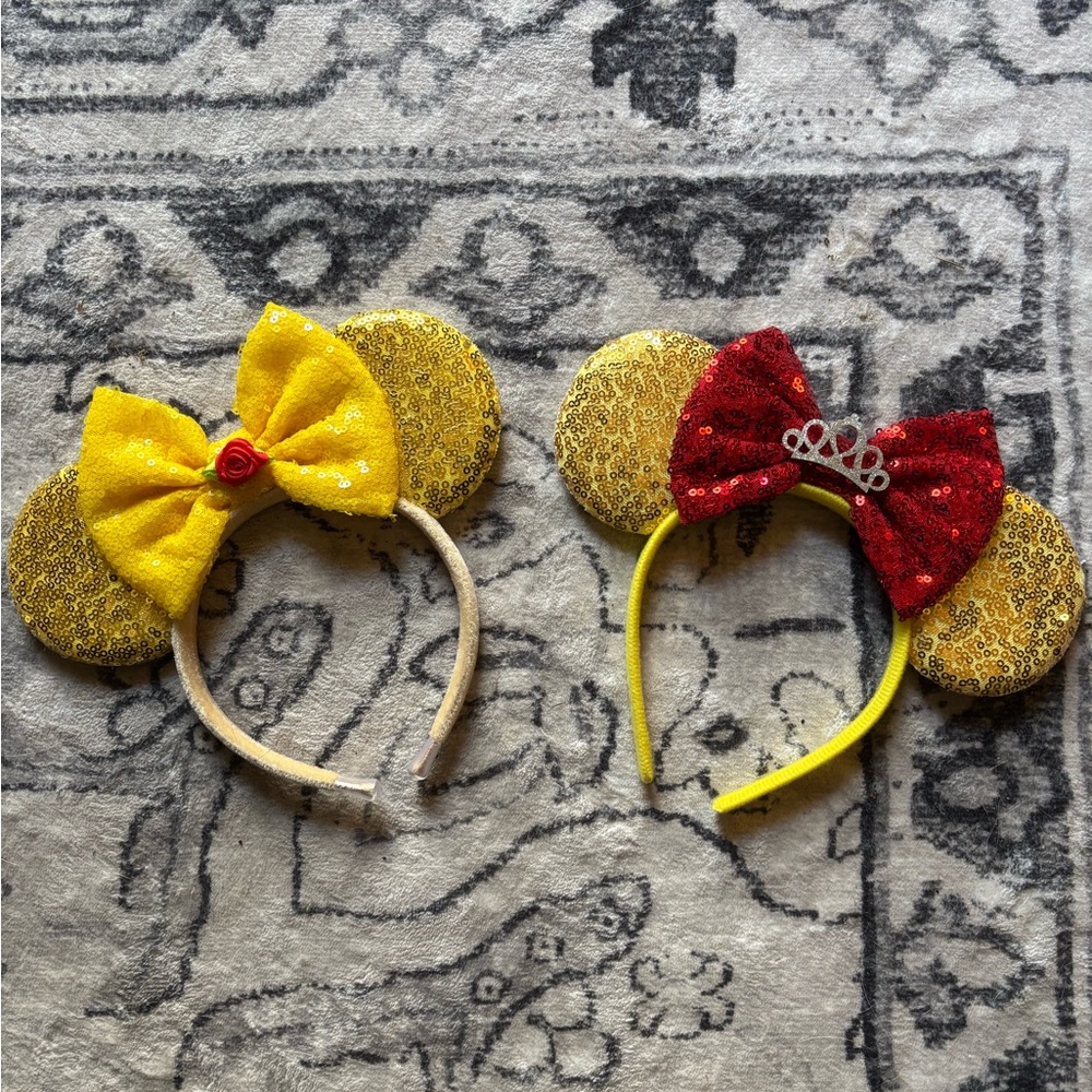 Disney handmade princess Mouse Ear Headbands with Bows